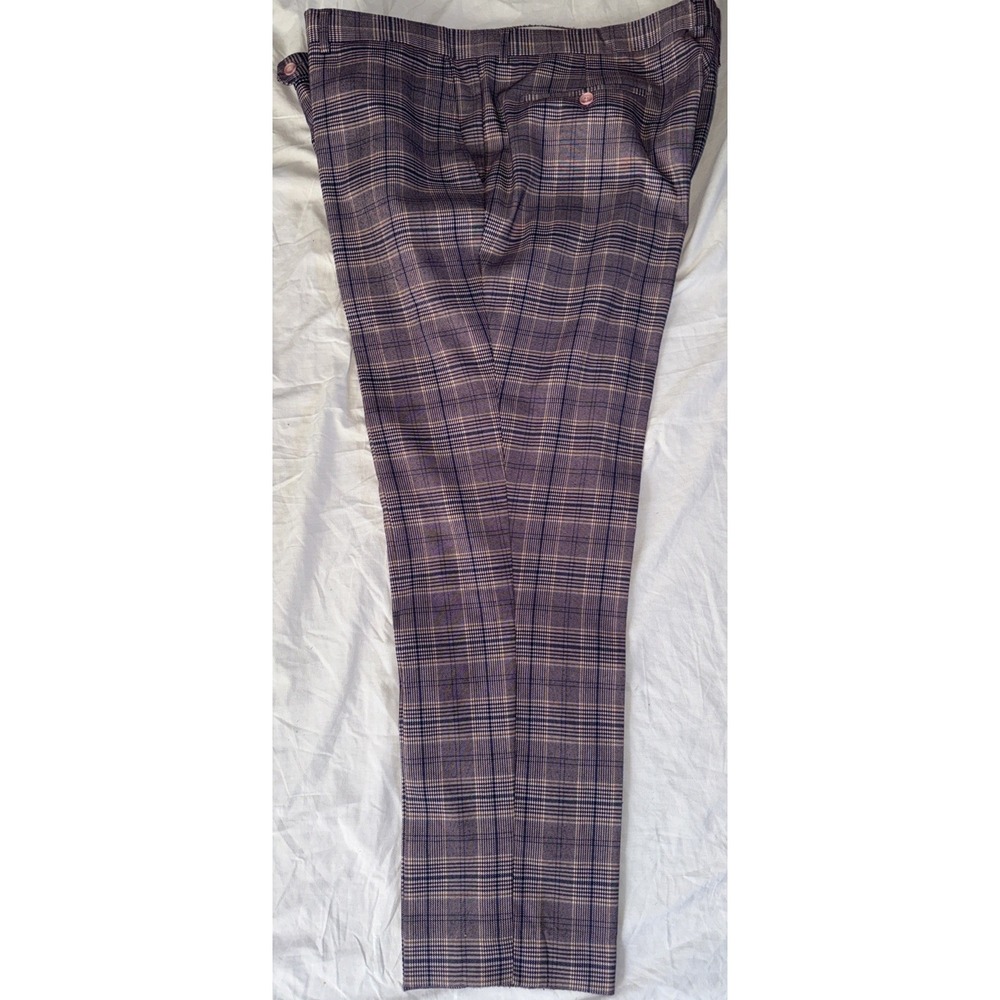 Giovanni Testi Dress Pants Purple Size 46x29 Mens Office Corporate *See Details*